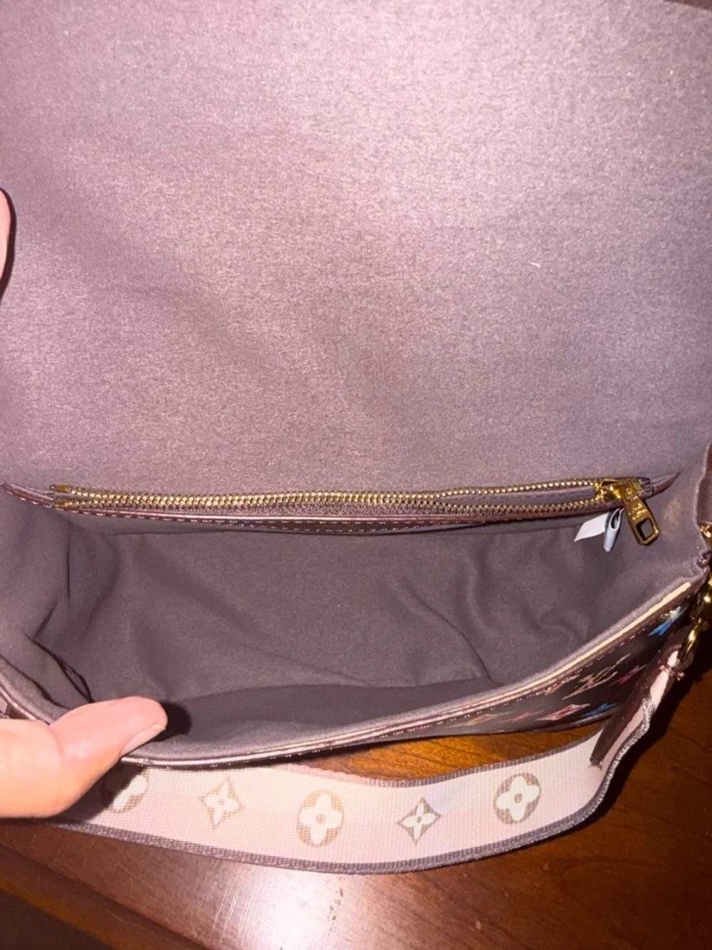 Multicolor Monogram Brown Canvas Crossbody Bag - Picture 4 of 5